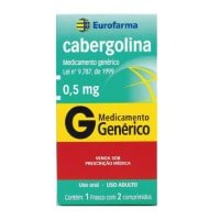 Cabergolina 0,5mg/tablet / 2 tablets